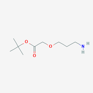 molecular formula C9H19NO3 B13513429 Tert-butyl 2-(3-aminopropoxy)acetate 