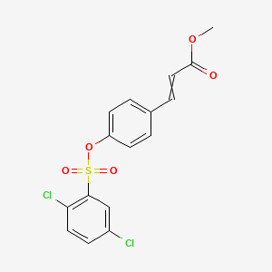 molecular formula C16H12Cl2O5S B1351352 Methyl 3-[4-(2,5-dichlorophenyl)sulfonyloxyphenyl]prop-2-enoate 