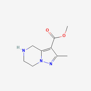 molecular formula C9H13N3O2 B13513552 methyl 2-methyl-4H,5H,6H,7H-pyrazolo[1,5-a]pyrazine-3-carboxylate 