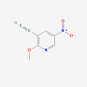 molecular formula C8H6N2O3 B13513555 3-Ethynyl-2-methoxy-5-nitropyridine 