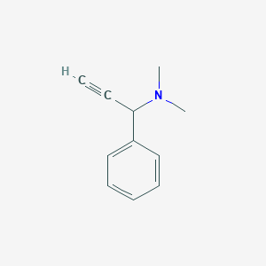 molecular formula C11H13N B13513570 Dimethyl(1-phenylprop-2-yn-1-yl)amine 