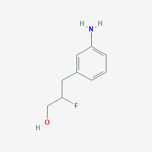 molecular formula C9H12FNO B13513599 3-(3-Aminophenyl)-2-fluoropropan-1-ol 