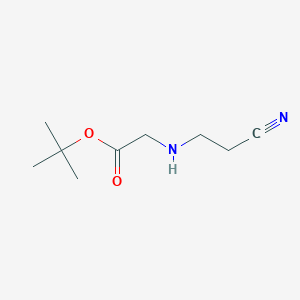 molecular formula C9H16N2O2 B13513603 tert-Butyl (2-cyanoethyl)glycinate 