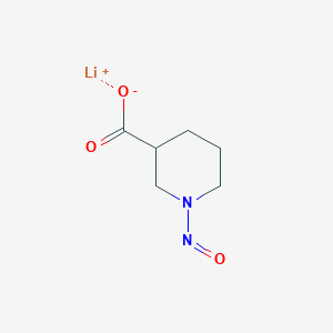 molecular formula C6H9LiN2O3 B13513605 Lithium(1+) 1-nitrosopiperidine-3-carboxylate 