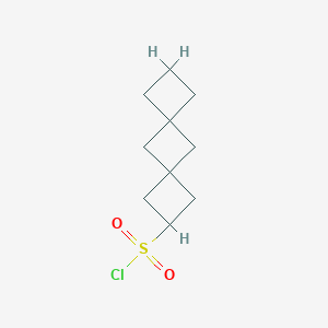 molecular formula C10H15ClO2S B13513611 Dispiro[3.1.36.14]decane-8-sulfonyl chloride 