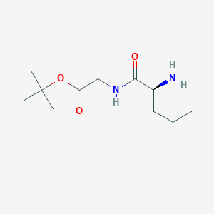 molecular formula C12H24N2O3 B13513635 Tert-butyl 2-[(2S)-2-amino-4-methylpentanamido]acetate 