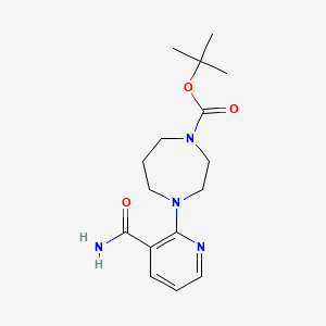 molecular formula C16H24N4O3 B13513641 Tert-butyl4-(3-carbamoylpyridin-2-yl)-1,4-diazepane-1-carboxylate 
