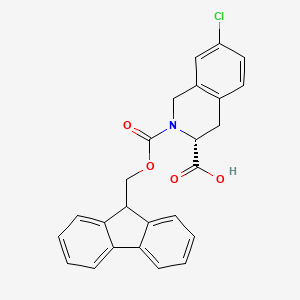 molecular formula C25H20ClNO4 B13513643 Fmoc-7-Chloro-D-Tic-OH 