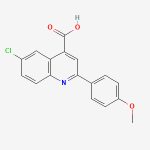 molecular formula C17H12ClNO3 B1351367 6-Chloro-2-(4-methoxyphenyl)quinoline-4-carboxylic acid CAS No. 116734-25-9