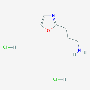 molecular formula C6H12Cl2N2O B13513676 3-(1,3-Oxazol-2-yl)propan-1-amine dihydrochloride 