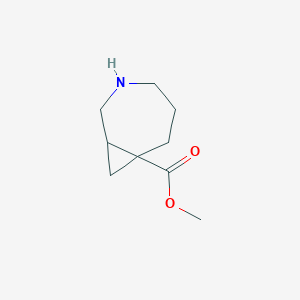 molecular formula C9H15NO2 B13513692 Methyl 3-azabicyclo[5.1.0]octane-7-carboxylate 