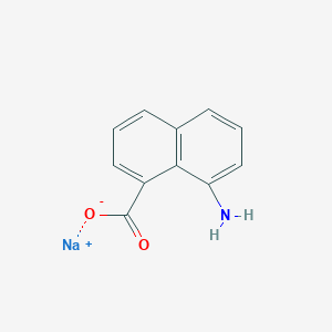 molecular formula C11H8NNaO2 B13513713 Sodium 8-aminonaphthalene-1-carboxylate 