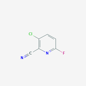 molecular formula C6H2ClFN2 B13513766 2-Pyridinecarbonitrile, 3-chloro-6-fluoro- CAS No. 1207609-53-7