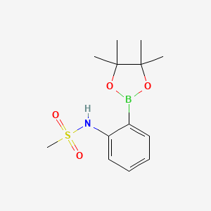 molecular formula C13H20BNO4S B1351379 N-(2-(4,4,5,5-Tetramethyl-1,3,2-dioxaborolan-2-yl)phenyl)methanesulfonamide CAS No. 380430-60-4