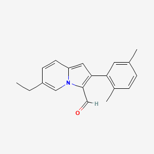 molecular formula C19H19NO B1351390 2-(2,5-Dimethylphenyl)-6-ethylindolizine-3-carbaldehyde CAS No. 558471-18-4