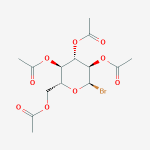 molecular formula C14H19BrO9 B013514 2,3,4,6-Tetra-O-acetyl-alpha-D-glucopyranosyl bromide CAS No. 572-09-8