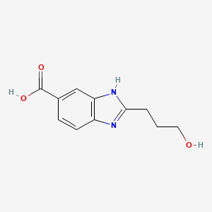 molecular formula C11H12N2O3 B1351417 2-(3-Hydroxy-propyl)-1H-benzoimidazole-5-carboxylic acid CAS No. 313955-38-3