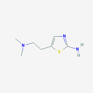 molecular formula C7H13N3S B13514215 2-amino-N,N-dimethyl-5-Thiazoleethanamine 