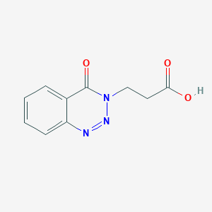 molecular formula C10H9N3O3 B1351464 3-(4-oxo-1,2,3-benzotriazin-3(4H)-yl)propanoic acid CAS No. 51672-79-8
