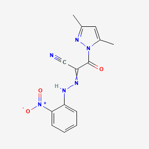 molecular formula C14H12N6O3 B1351467 2-(3,5-dimethylpyrazol-1-yl)-N-(2-nitroanilino)-2-oxoethanimidoyl cyanide 