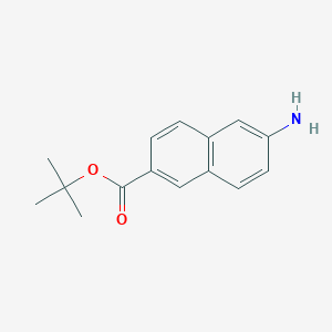 molecular formula C15H17NO2 B13514674 tert-Butyl 6-amino-2-naphthoate 