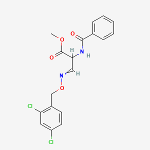 molecular formula C18H16Cl2N2O4 B1351470 Methyl 2-(benzoylamino)-3-{[(2,4-dichlorobenzyl)oxy]imino}propanoate 