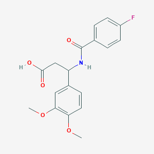 3-(3,4-Dimethoxyphenyl)-3-[(4-fluoro-benzoyl)amino]propanoic acid