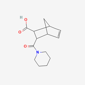 molecular formula C14H19NO3 B1351538 3-(Piperidin-1-ylcarbonyl)bicyclo[2.2.1]hept-5-ene-2-carboxylic acid CAS No. 1212350-66-7