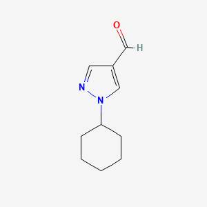 molecular formula C10H14N2O B1351545 1-Cyclohexyl-1H-pyrazole-4-carbaldehyde CAS No. 957312-98-0