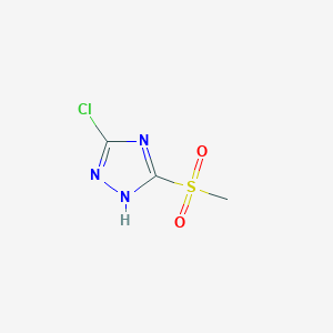 molecular formula C3H4ClN3O2S B1351549 3-Chloro-5-methanesulfonyl-1H-[1,2,4]triazole CAS No. 346631-06-9