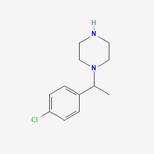 molecular formula C12H17ClN2 B1351554 1-[1-(4-Chlorophenyl)ethyl]piperazine CAS No. 512776-10-2