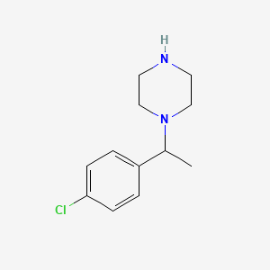 molecular formula C12H17ClN2 B1351554 1-[1-(4-氯苯基)乙基]哌嗪 CAS No. 512776-10-2