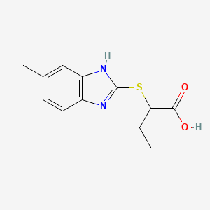 2-(6-Methyl-1H-benzoimidazol-2-ylsulfanyl)-butyric acid