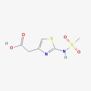 molecular formula C6H8N2O4S2 B1351581 {2-[(Methylsulfonyl)amino]-1,3-thiazol-4-yl}acetic acid CAS No. 62557-05-5
