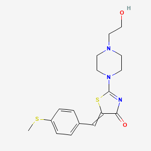2-[4-(2-hydroxyethyl)piperazino]-5-{(E)-[4-(methylsulfanyl)phenyl]methylidene}-1,3-thiazol-4(5H)-one