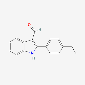 molecular formula C17H15NO B1351610 2-(4-ethylphenyl)-1H-indole-3-carbaldehyde CAS No. 590391-03-0