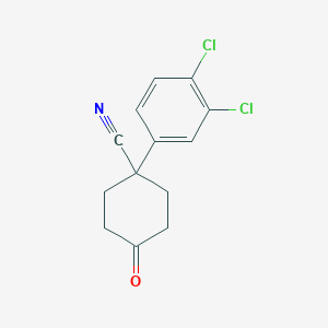 molecular formula C13H11Cl2NO B1351614 1-(3,4-Dichlorophenyl)-4-oxocyclohexanecarbonitrile CAS No. 65619-30-9