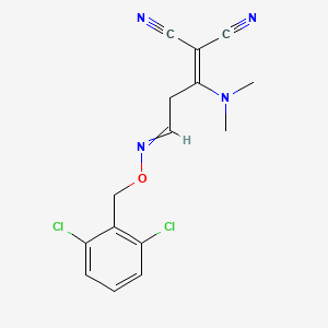 2-[3-[(2,6-Dichlorophenyl)methoxyimino]-1-(dimethylamino)propylidene]propanedinitrile