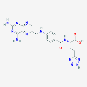 molecular formula C19H20N12O3 B135163 Tetrazole-aminopterin CAS No. 127134-21-8