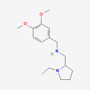 molecular formula C16H26N2O2 B1351630 (3,4-Dimethoxy-benzyl)-(1-ethyl-pyrrolidin-2-ylmethyl)-amine CAS No. 726161-90-6