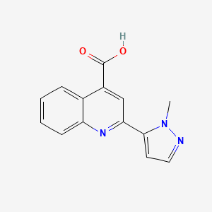 molecular formula C14H11N3O2 B1351635 2-(1-methyl-1H-pyrazol-5-yl)quinoline-4-carboxylic acid CAS No. 925146-01-6