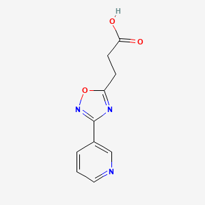 molecular formula C10H9N3O3 B1351637 3-(3-Pyridin-3-yl-1,2,4-oxadiazol-5-yl)propanoic acid CAS No. 876716-11-9