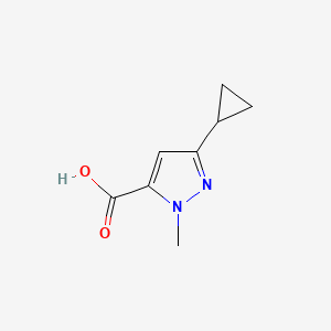 molecular formula C8H10N2O2 B1351639 5-Cyclopropyl-2-methyl-2H-pyrazole-3-carboxylic acid CAS No. 957500-07-1