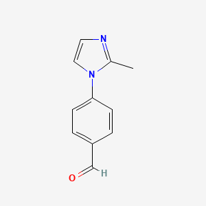 molecular formula C11H10N2O B1351640 4-(2-methyl-1H-imidazol-1-yl)benzaldehyde CAS No. 88427-96-7