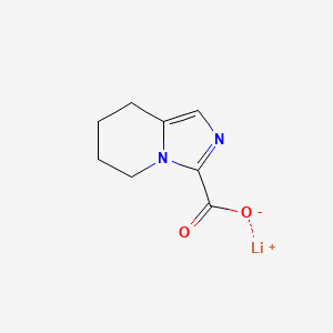 molecular formula C8H9LiN2O2 B13516446 lithium(1+) 5H,6H,7H,8H-imidazo[1,5-a]pyridine-3-carboxylate 