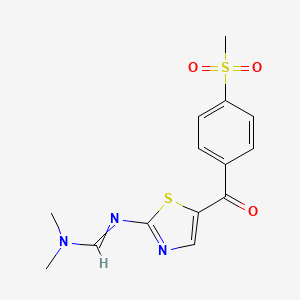 N,N-dimethyl-N'-{5-[4-(methylsulfonyl)benzoyl]-1,3-thiazol-2-yl}iminoformamide