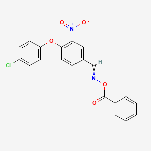 N-(benzoyloxy)-N-{[4-(4-chlorophenoxy)-3-nitrophenyl]methylene}amine
