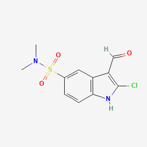 2-chloro-3-formyl-N,N-dimethyl-1H-indole-5-sulfonamide