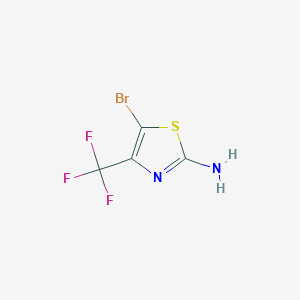 molecular formula C4H2BrF3N2S B135175 5-Bromo-4-(trifluoromethyl)thiazol-2-amine CAS No. 136411-21-7