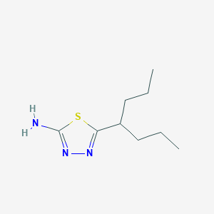 molecular formula C9H17N3S B1351753 5-(1-Propylbutyl)-1,3,4-thiadiazol-2-amine CAS No. 299441-41-1